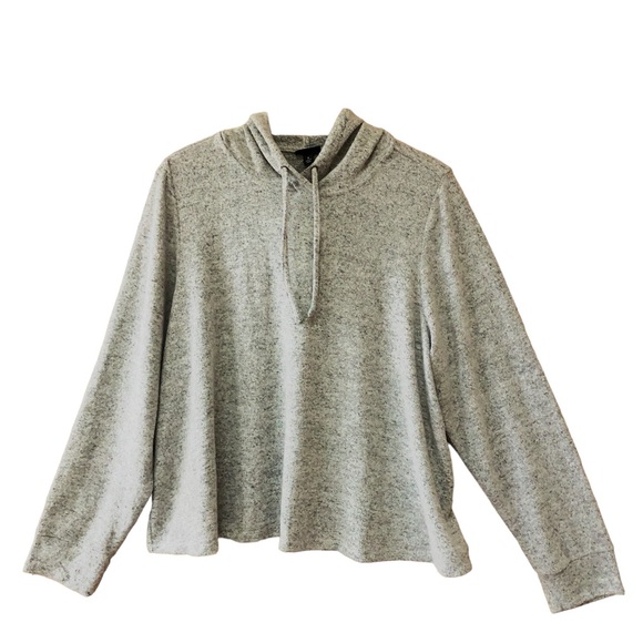 TORRID NWT grey heathered long sleeve hooded pullover sweatshirt, size 3X - Picture 1 of 8